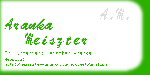 aranka meiszter business card